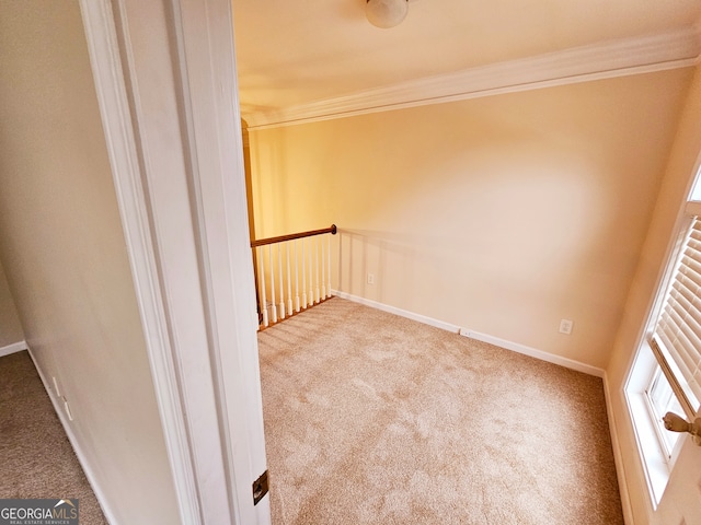 interior space with crown molding