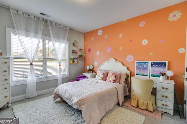 bedroom featuring carpet floors