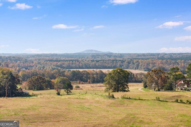 mountain view with a rural view