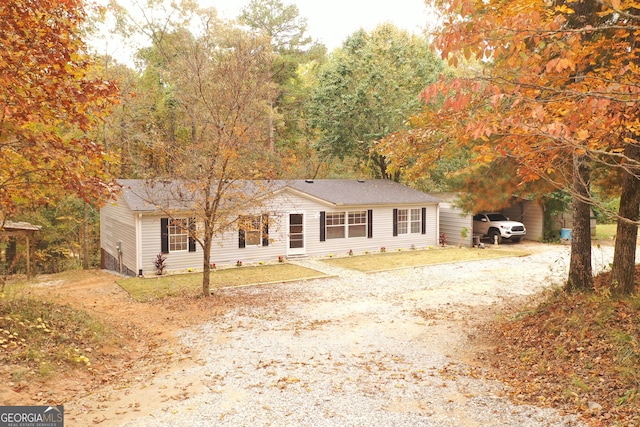 view of ranch-style home