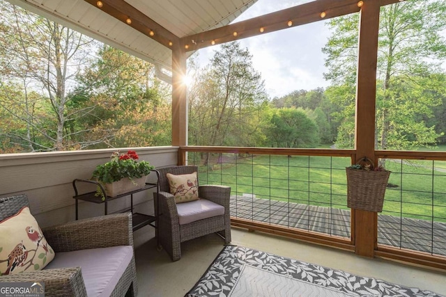 view of sunroom