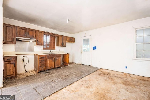 kitchen with sink and plenty of natural light