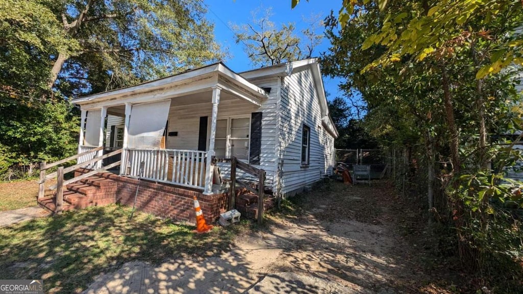 313 Forest Ave, Macon, GA 31201 - view of front of home with covered porch