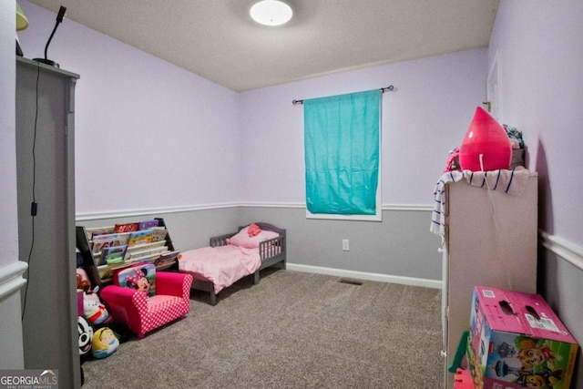 bedroom with carpet floors