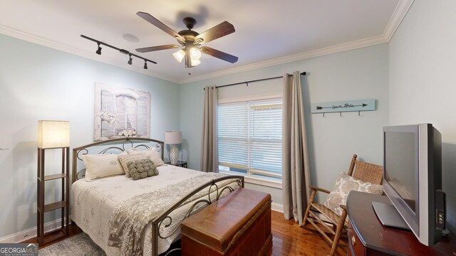 6054 Nebo Rd, Hiram, GA 30141 - bedroom featuring a ceiling fan and ornamental molding