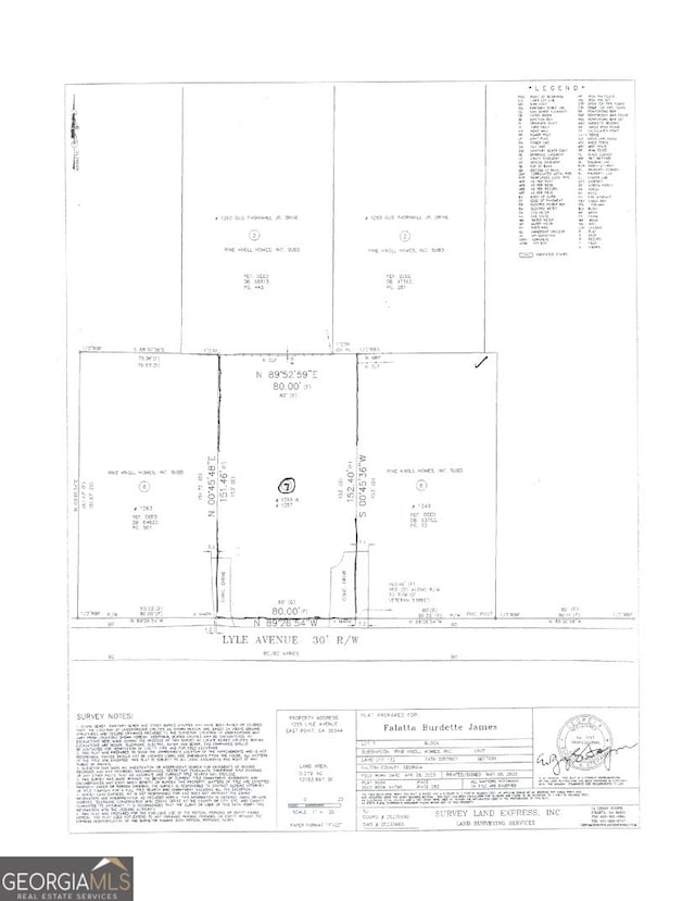 1255 Lyle Ave, East Point GA, 30344 land for sale