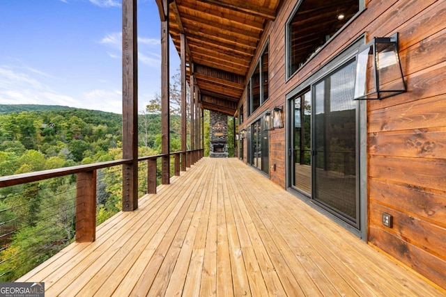 view of wooden terrace