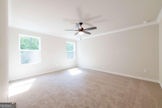 134 Henley St W Unit 09, Canton, GA 30114 - spare room with crown molding, carpet floors, ceiling fan, and baseboards