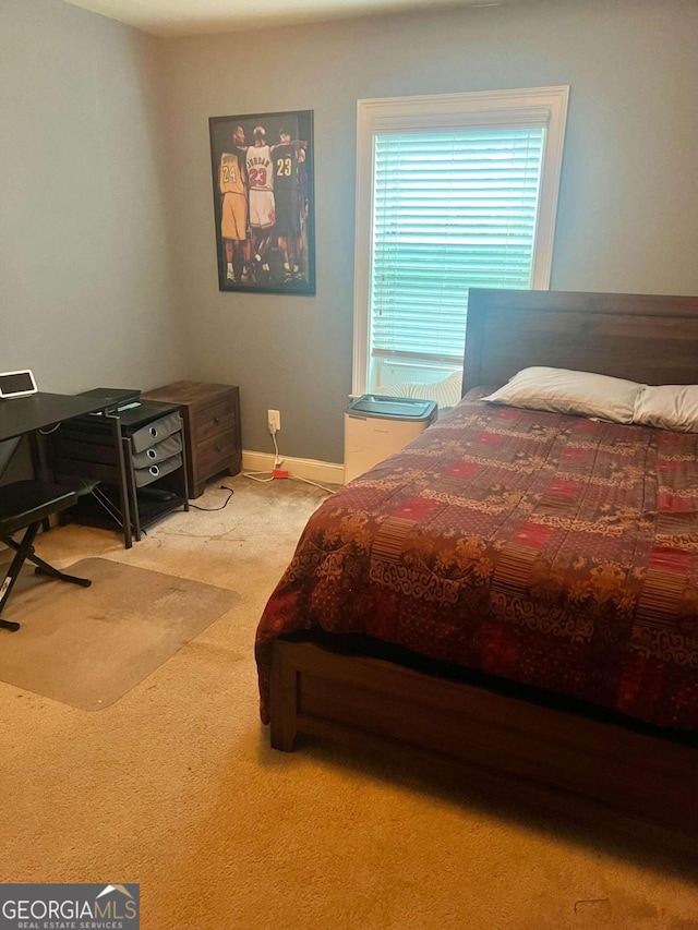 view of carpeted bedroom