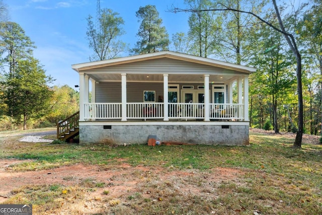 view of front of home featuring a porch