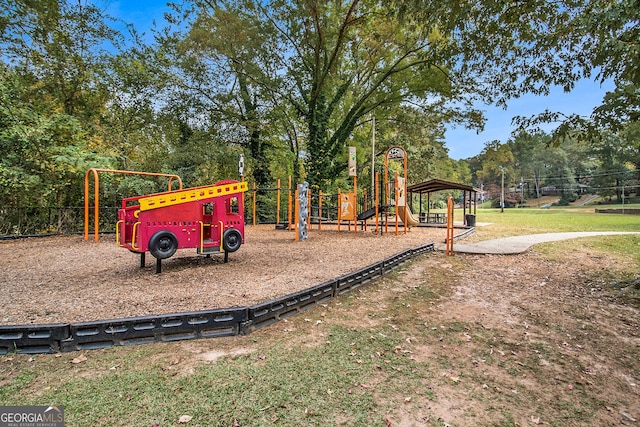 view of play area