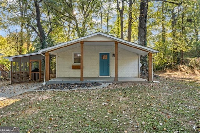 exterior space with covered porch