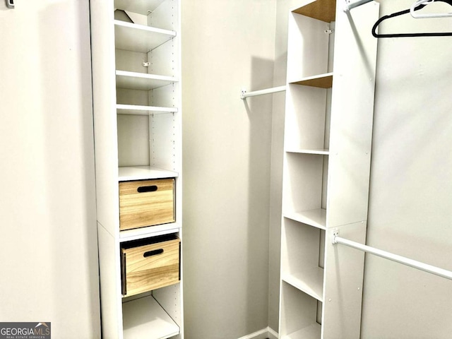 view of walk in closet