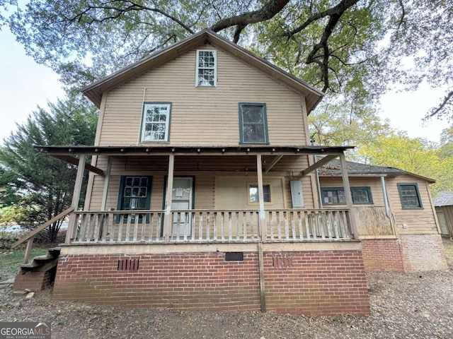 exterior space featuring a porch