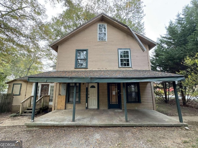 view of front facade with covered porch