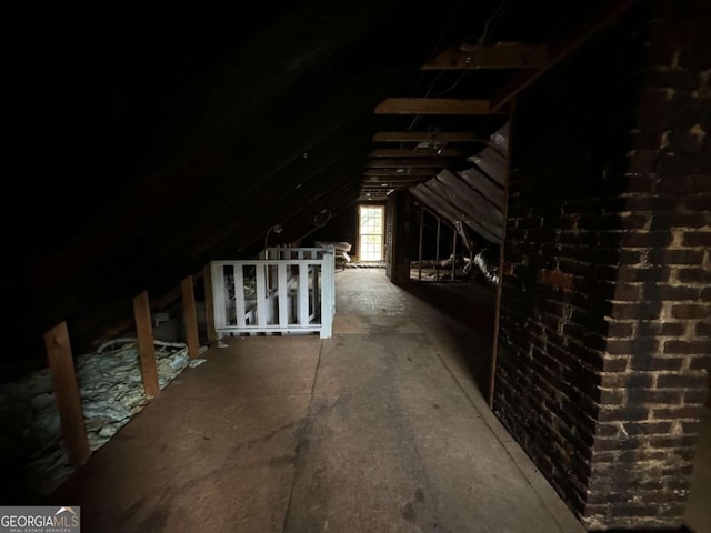 view of attic