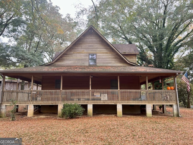 exterior space featuring a wooden deck