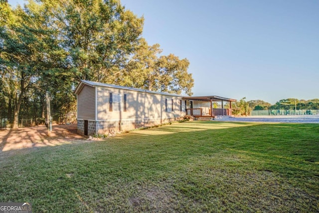 view of front of house with a front yard