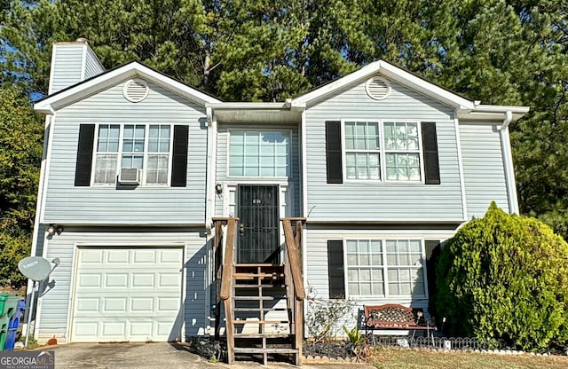 split foyer home with a garage