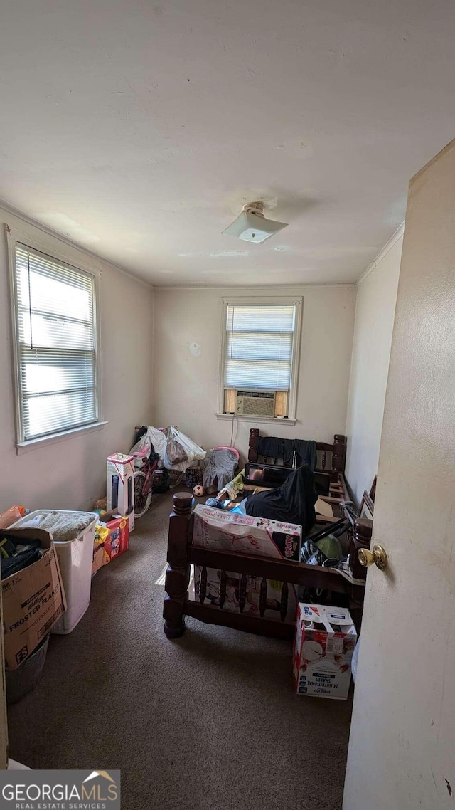 1870 Bethlea Ave, Macon, GA 31204 - carpeted bedroom featuring multiple windows and cooling unit