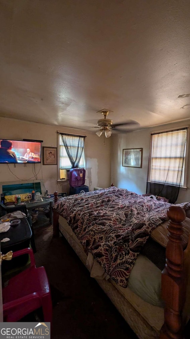 1870 Bethlea Ave, Macon, GA 31204 - bedroom with carpet floors and ceiling fan