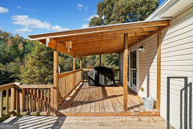 view of wooden terrace