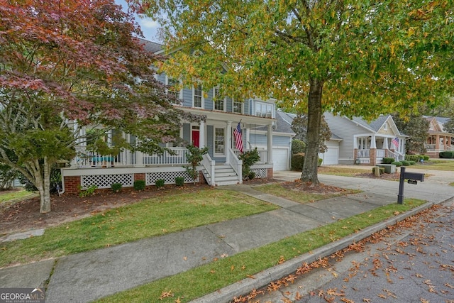 view of front of home featuring covered porch