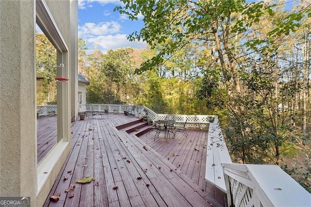 view of wooden deck