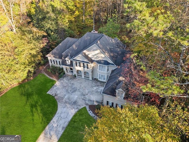 birds eye view of property