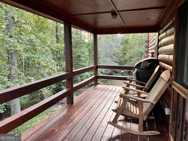 view of wooden deck