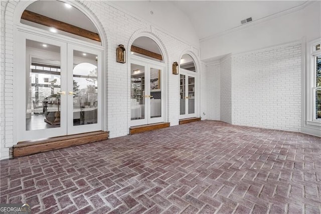 interior space featuring french doors