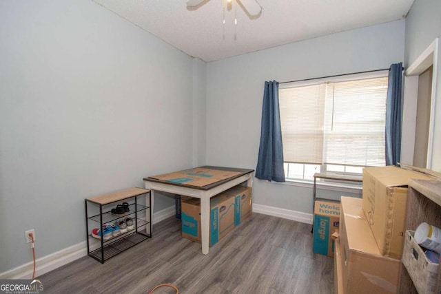50 Carthedge Trce, Newnan, GA 30263 - misc room with ceiling fan, baseboards, and wood finished floors