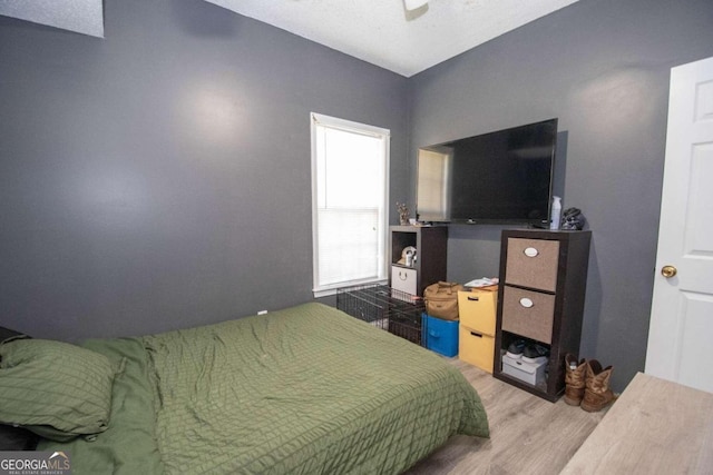 bedroom featuring light hardwood / wood-style flooring