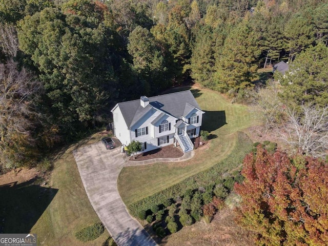 birds eye view of property