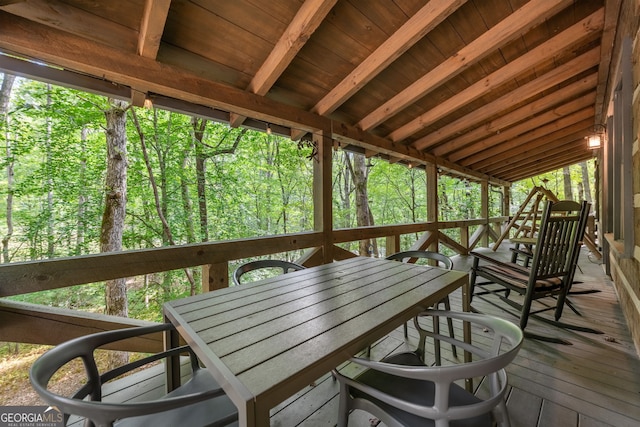 view of wooden deck