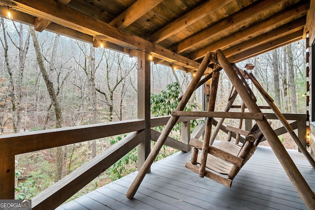 view of wooden terrace