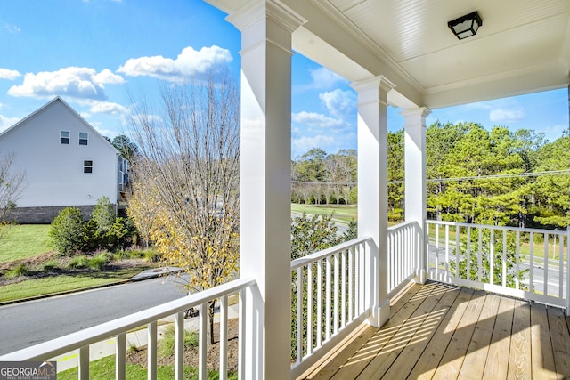 view of wooden deck