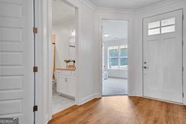 entrance foyer featuring light hardwood / wood-style flooring