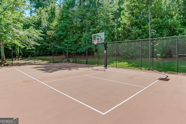 view of basketball court