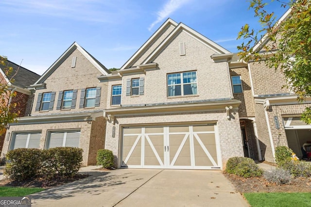 view of property with a garage