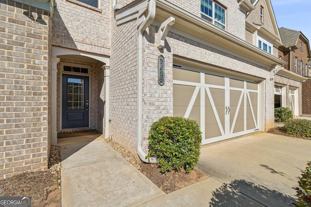 property entrance featuring a garage