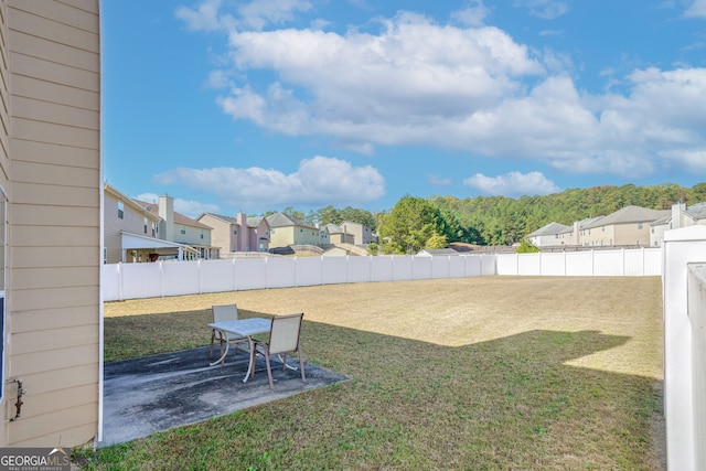 view of yard featuring a patio