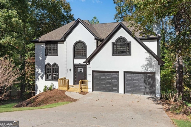 view of front of house featuring a garage