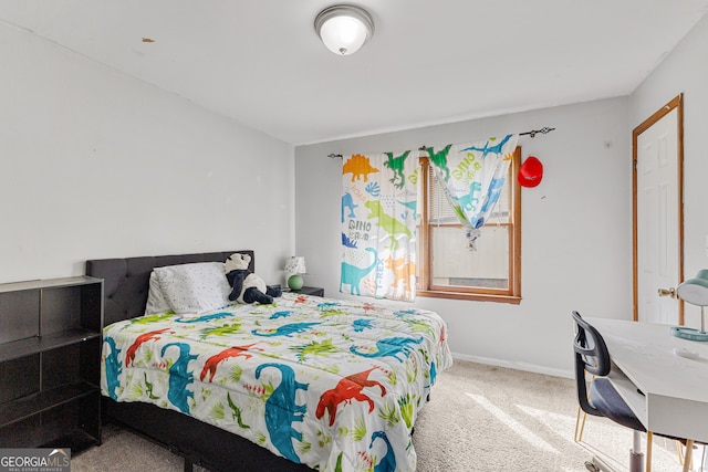 bedroom featuring carpet flooring