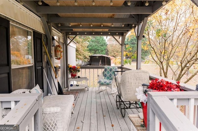 view of wooden terrace