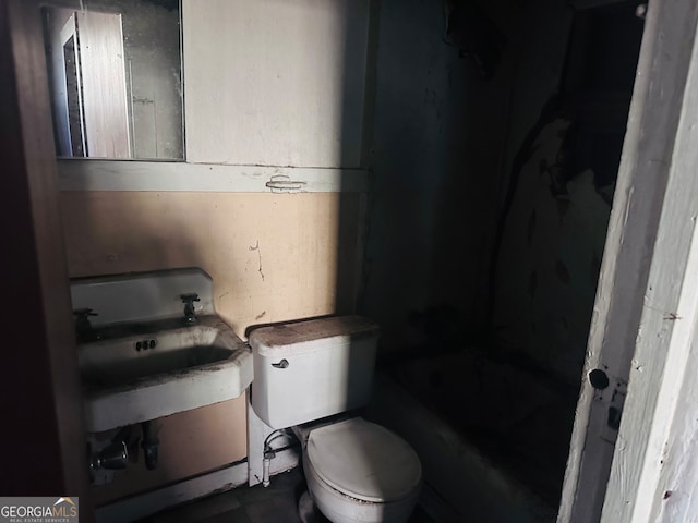 bathroom featuring toilet