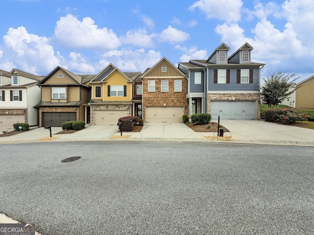 view of property with a garage