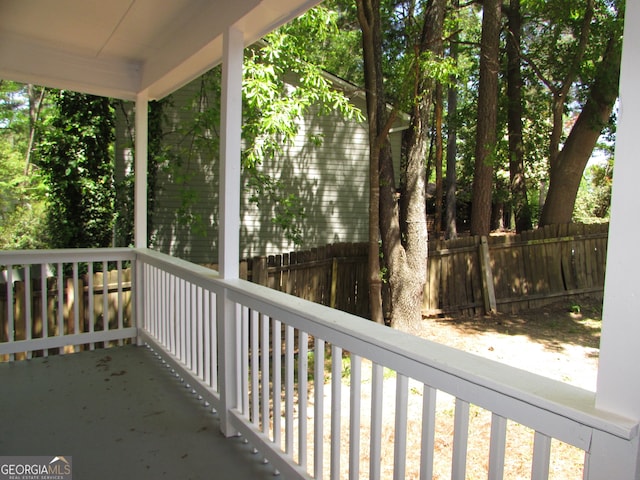 view of balcony