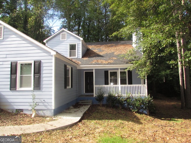 view of front of house with a porch