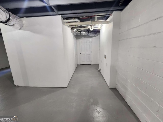 view of basement